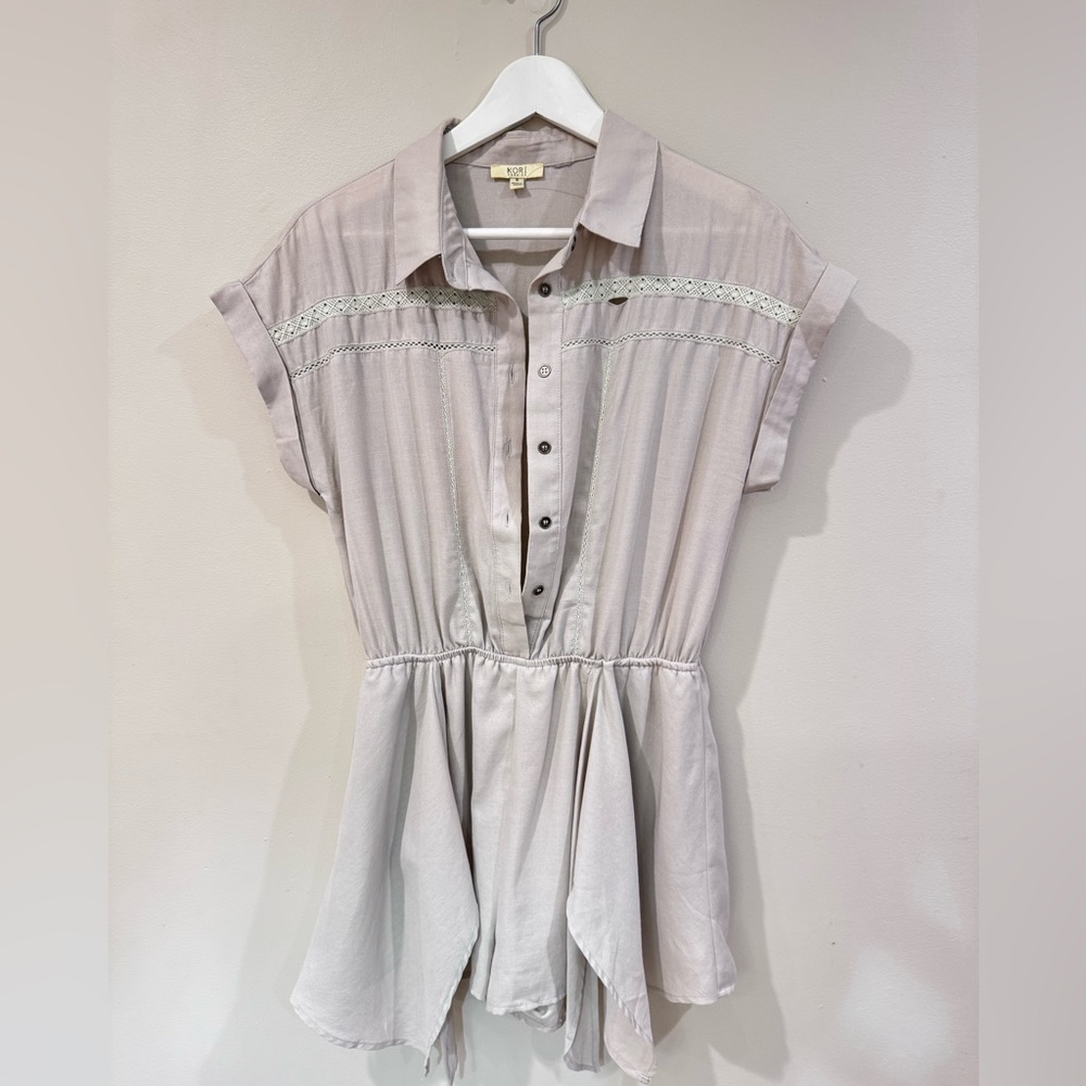 Kori Gray Romper Button-Down Dress